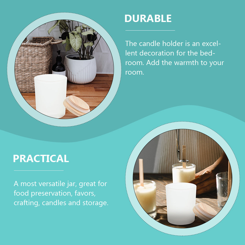 Pot en verre épais avec couver - Candle Making Jars With Lids avis et prix