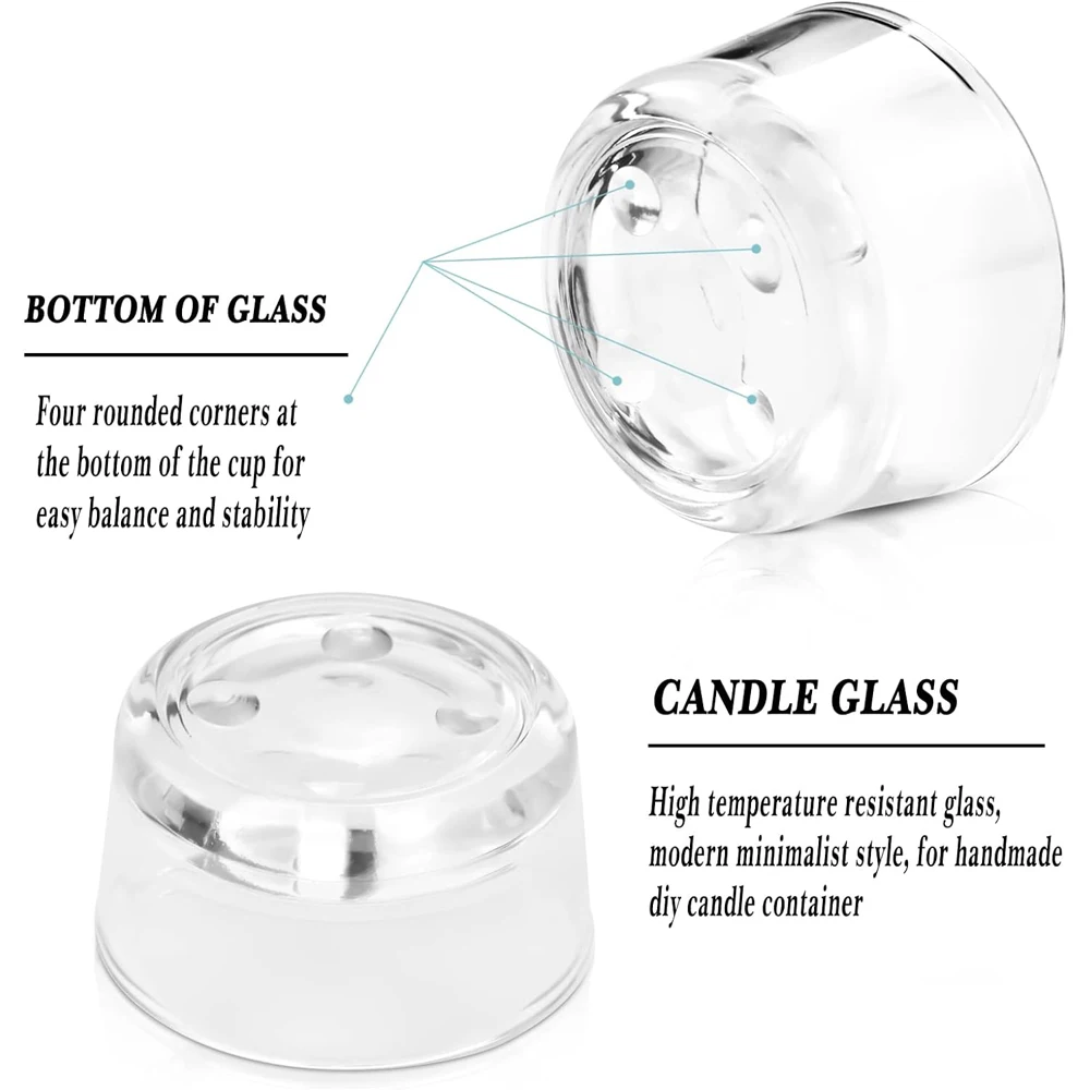 Porte-bougies en verre transpa - Candle Making Jars With Lids avis et prix