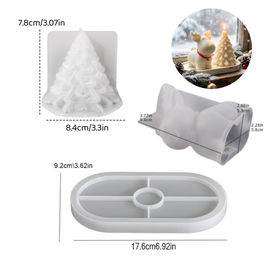 Ensemble de 3 moules en silico - Candle Making Kits avis et prix